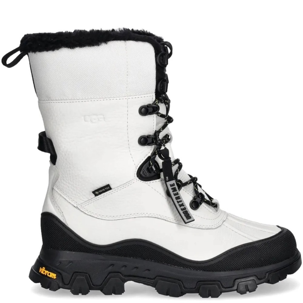 UGG Adirondack Meridian White Leather Waterproof Women's Boots Size US 7 No Box